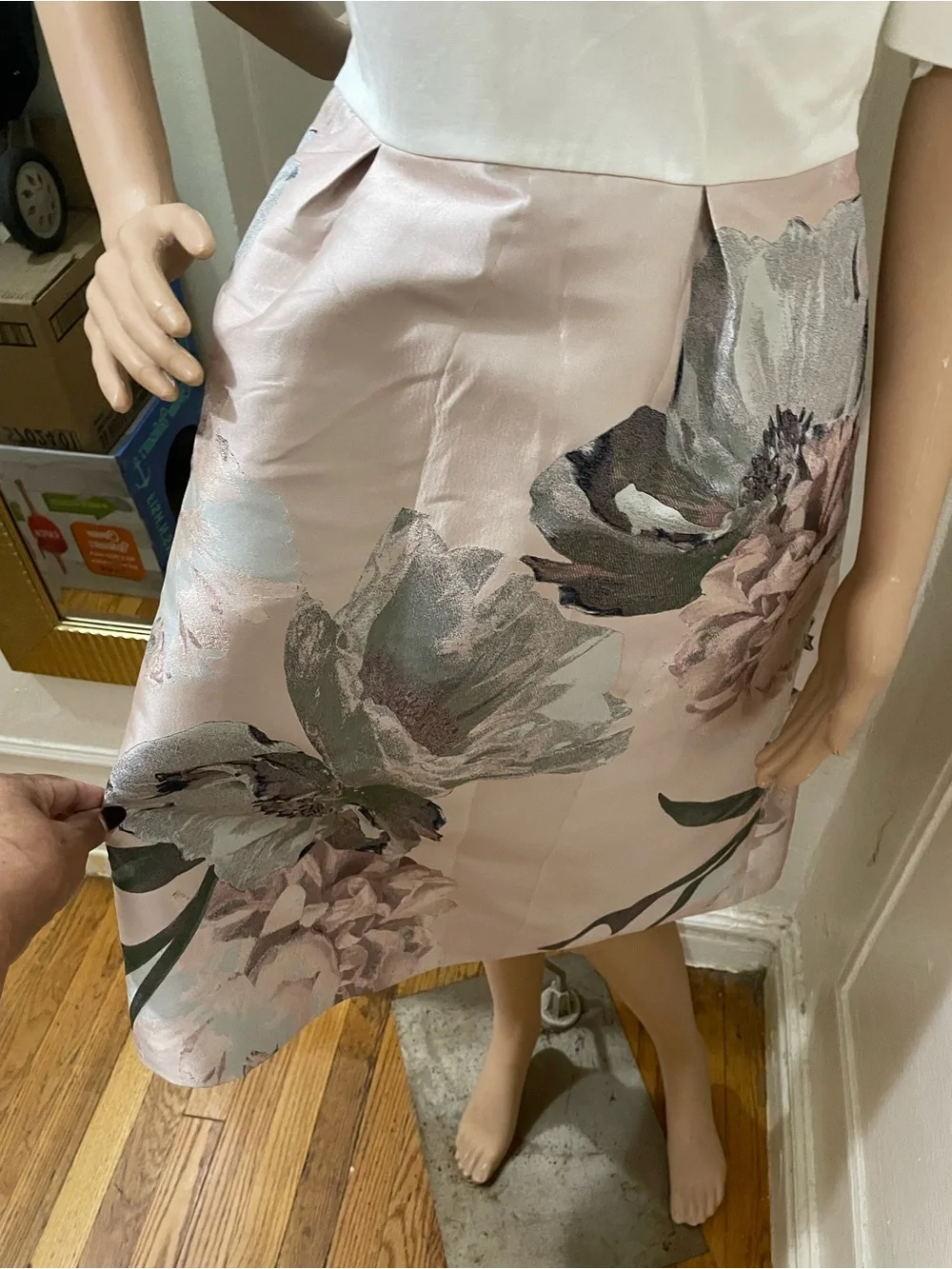 Ted Baker Blush Pink and Ivory Satin Lined Piece